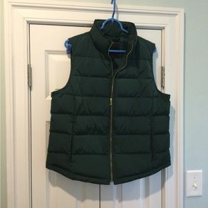 Talbots Hunter Green Puffer Vest, Size L